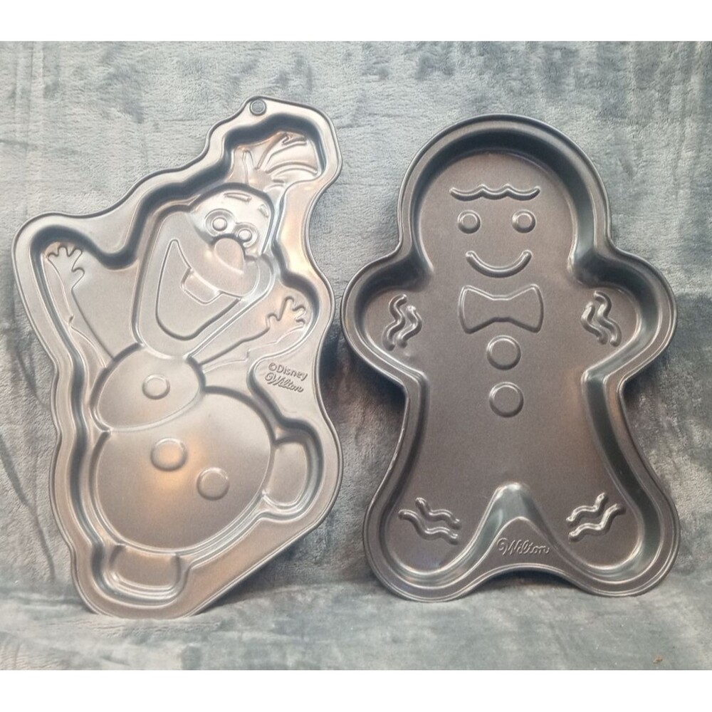 Disney Frozen Olaf  Cookie Pan  And  Gingerbread Man.   Wilton pans 2 Pans
